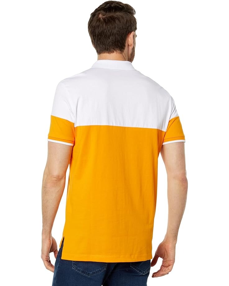

Поло U.S. POLO ASSN. Color-Block Small Pony Jersey Polo, цвет Warhol Orange