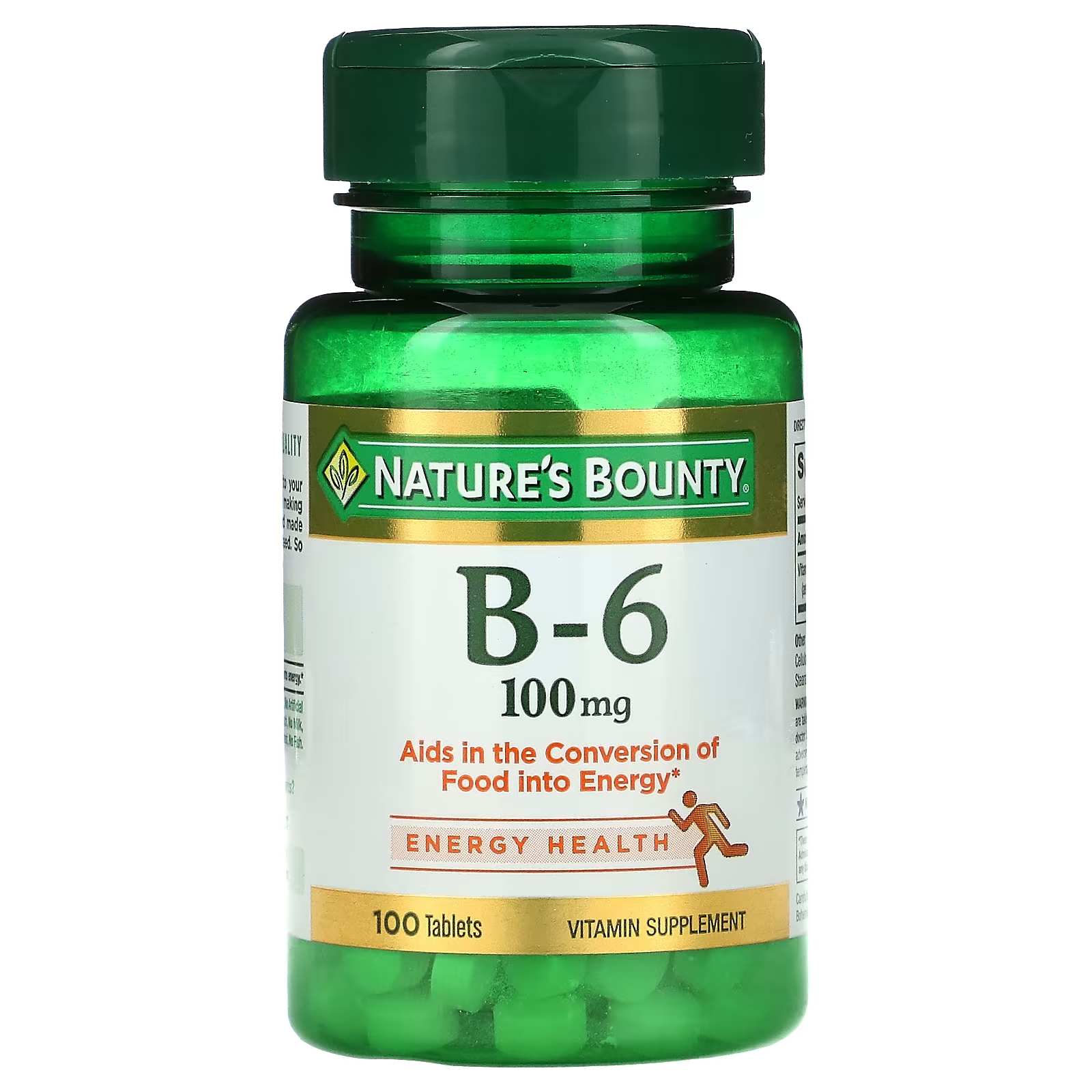 Витамин В-6 100 мг Nature's Bounty, 100 таблеток nature s bounty витамин b 2 100 мг 100 таблеток покрытых оболочкой