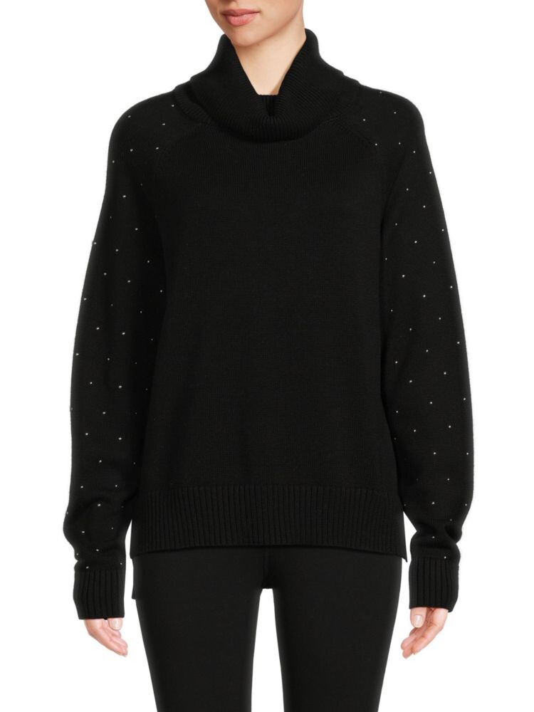 

Свитер с высоким воротником и заклепками Dkny, черный