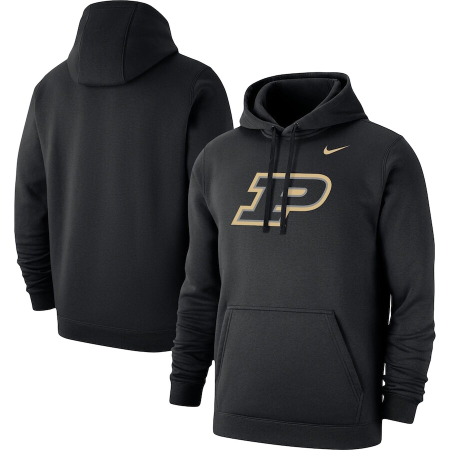 

Пуловер с капюшоном Nike Purdue Boilermakers, черный