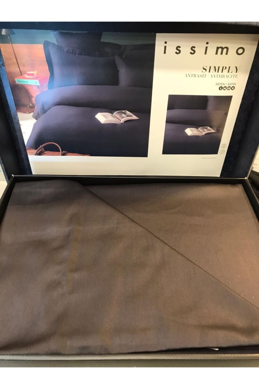 

Комплект пододеяльников Issimo Home, антрацитовый