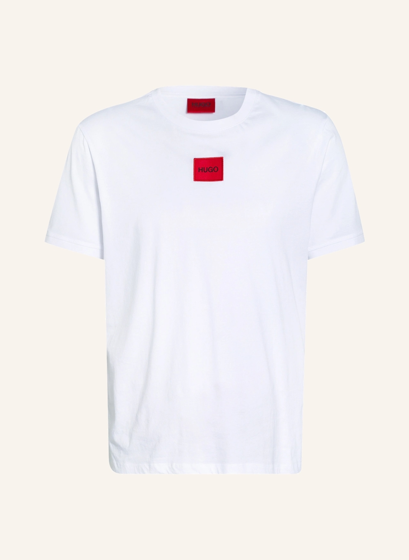 Футболка HUGO DIRAGOLINO, белый бежевая футболка в полоску hugo diragolino s hugo red