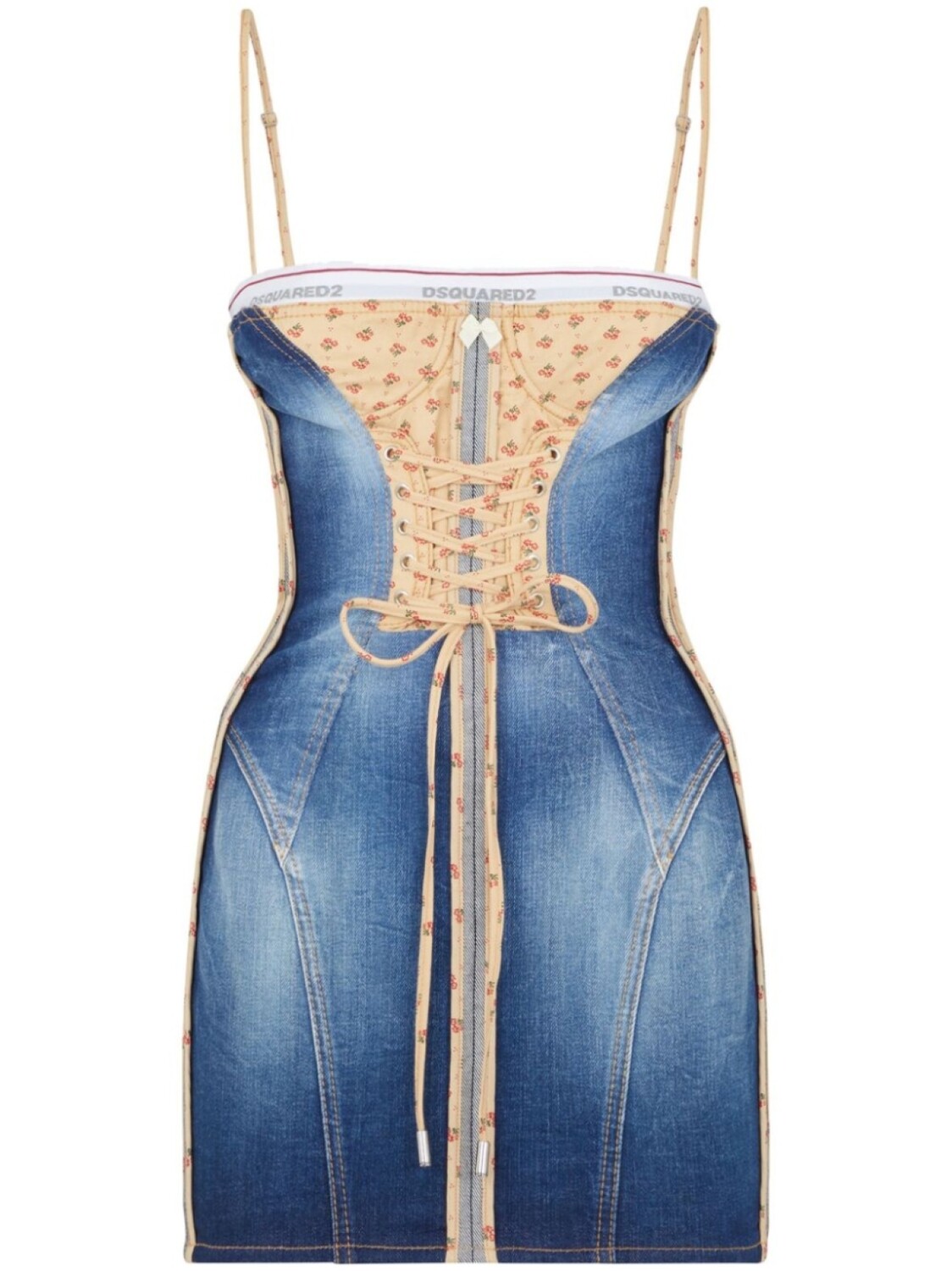 

Dsquared2 платье мини с корсетом, синий
