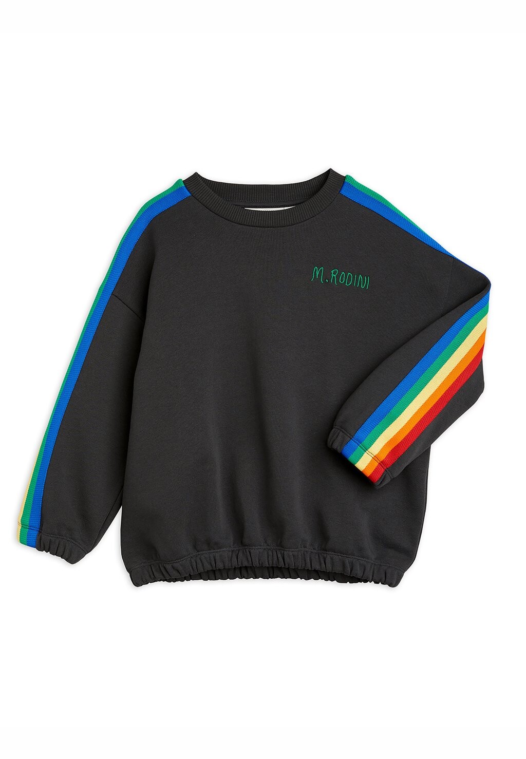

Толстовка Rainbow Stripe Unisex Mini Rodini, черный