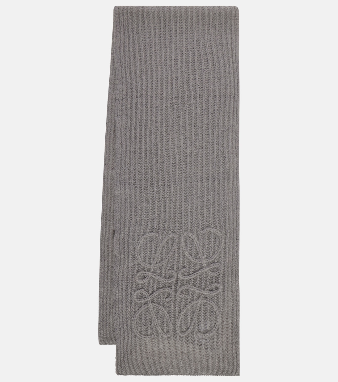 Ажурный шарф anagram из смесового мохера Loewe, серый