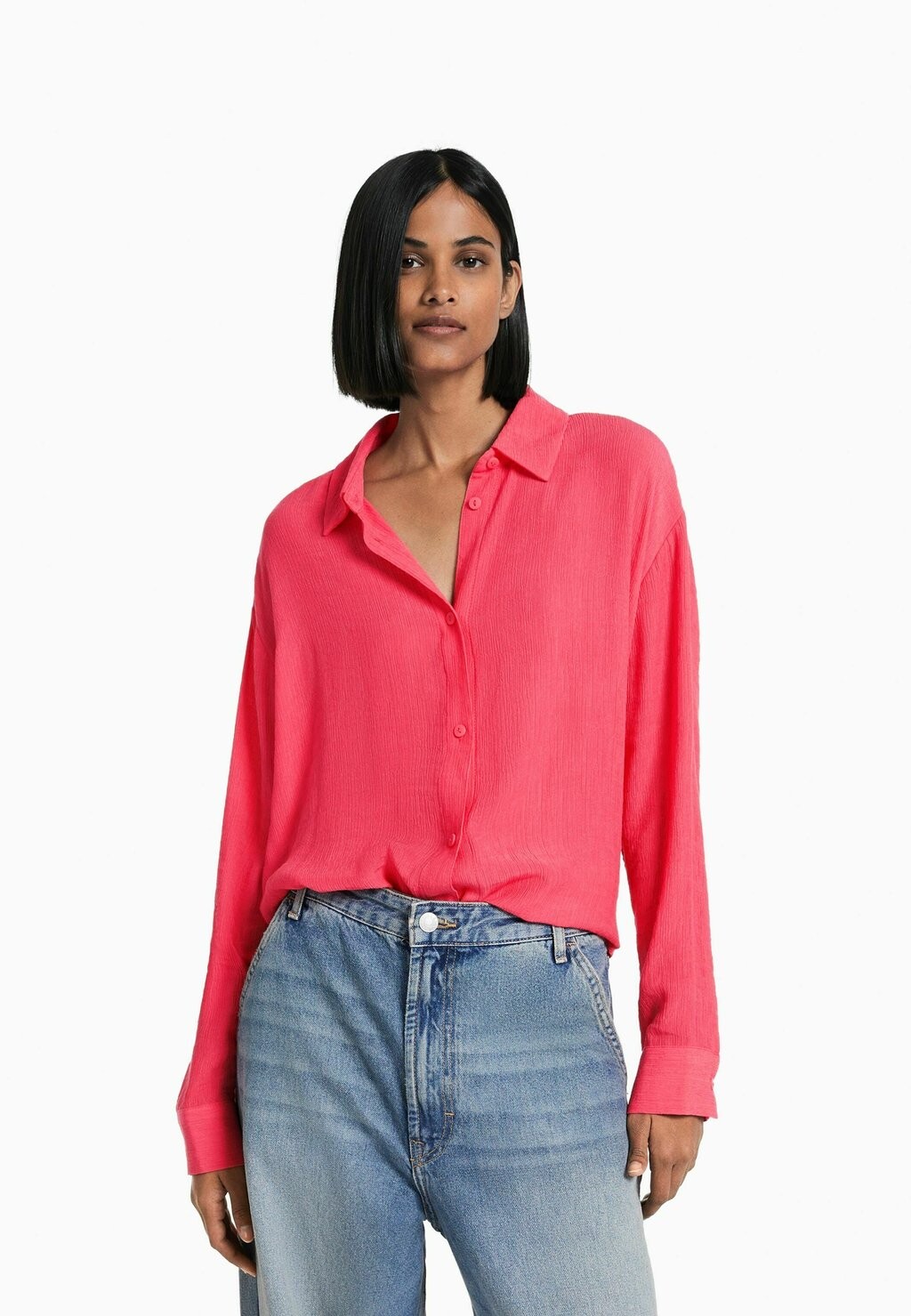 

Рубашка Bershka, коралл
