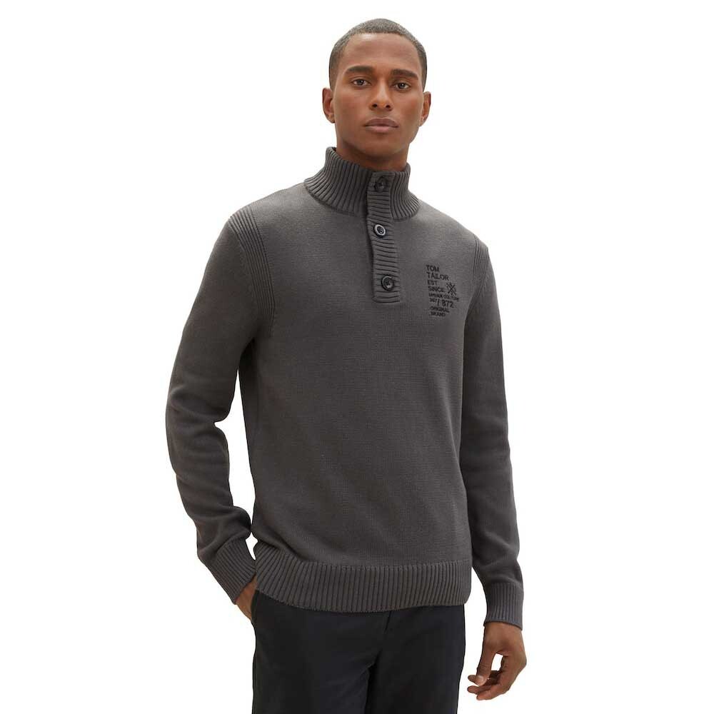 

Свитер Tom Tailor 1039857 Knitted Troyer Half Zip, серый