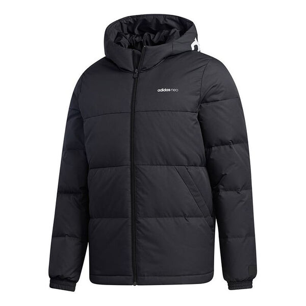 Пуховик adidas neo M Cb Dwn Puf Sports Down Jacket Black, черный