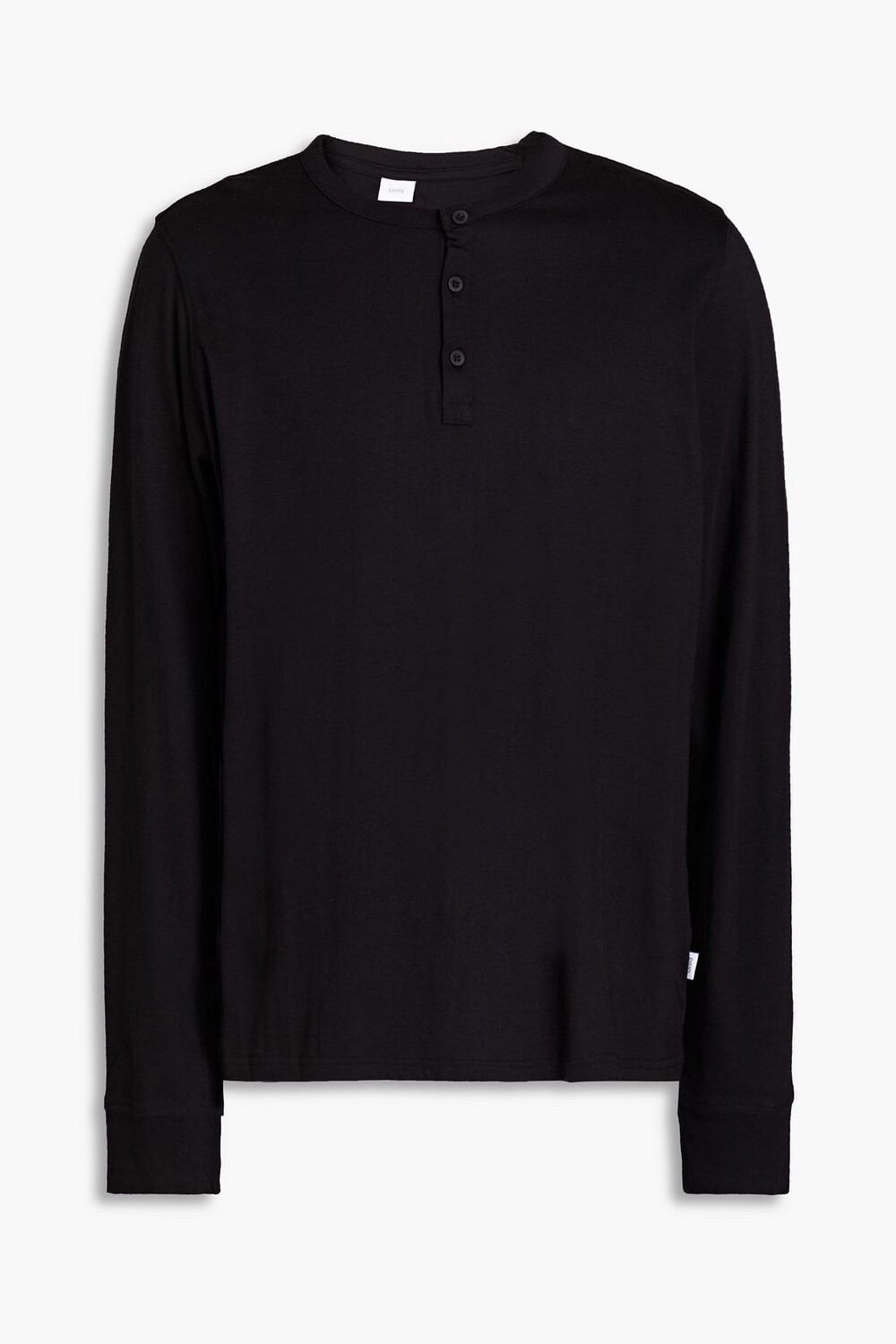 

Футболка Henley из джерси из хлопка и модала ONIA, черный