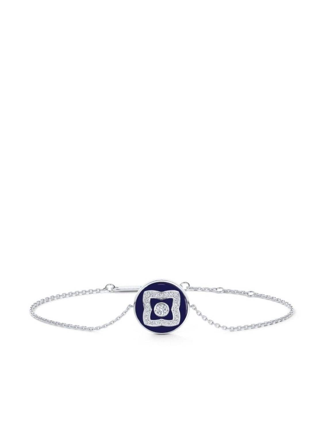 

Браслет Enchanted Lotus из белого золота с бриллиантами и эмалью De Beers Jewellers, синий