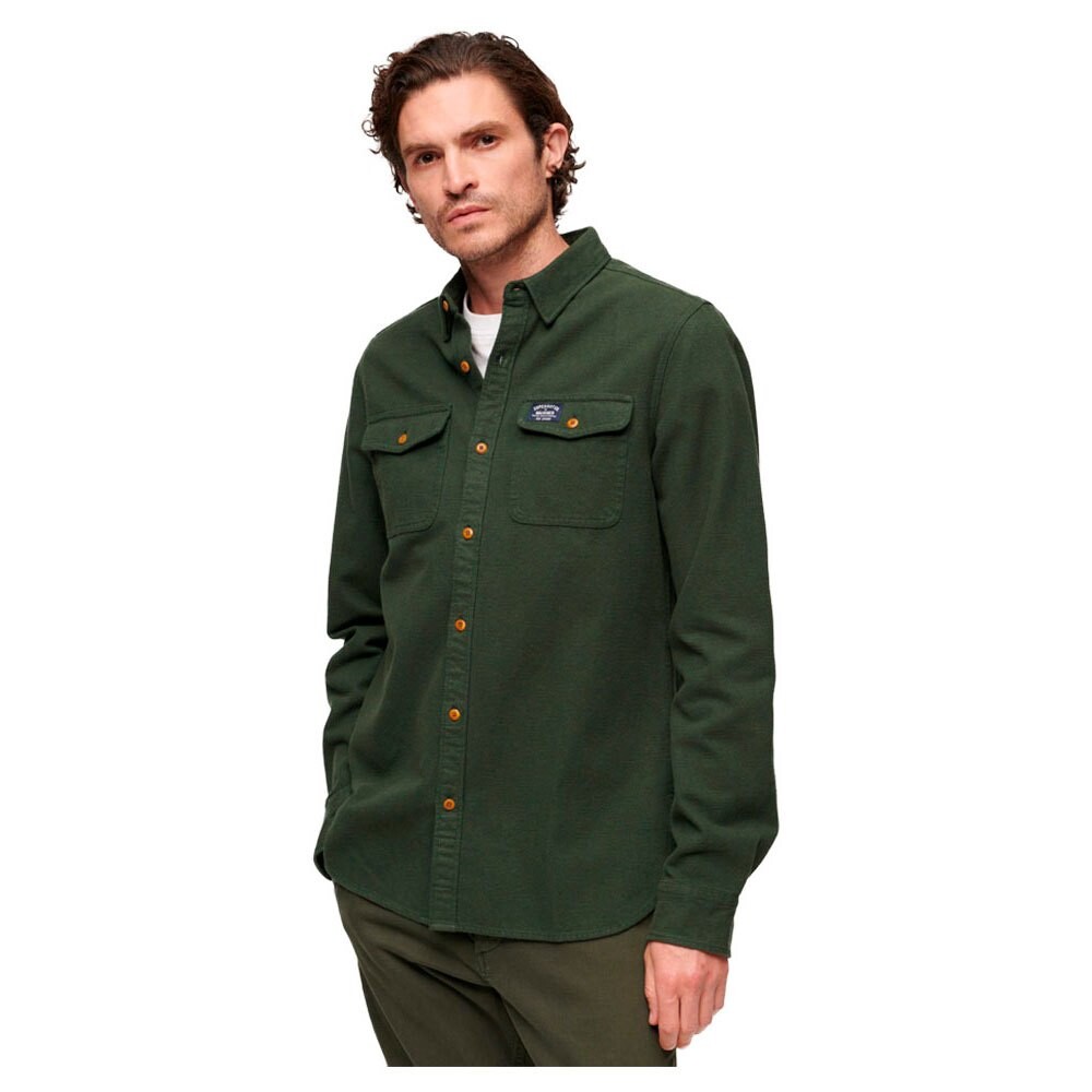 

Рубашка Superdry Flannel Workwear, зеленый