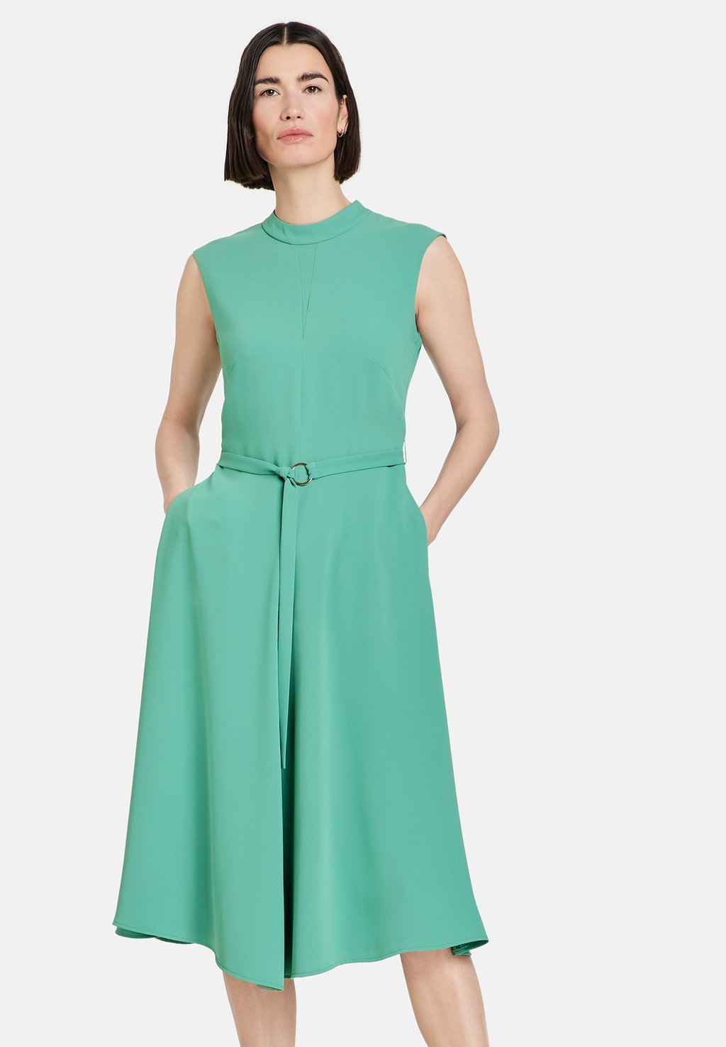 Повседневное платье Gerry Weber, зеленый платье gerry weber лен повседневное размер l синий