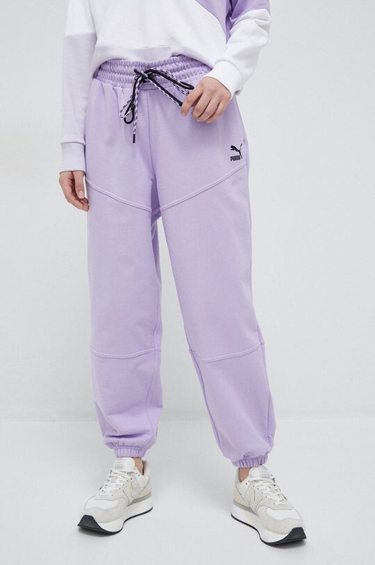 

Хлопковые спортивные штаны Puma, фиолетовый
