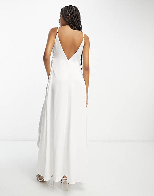 

Платье-комбинация с водопадом Extro & Vert Bridal с кружевной отделкой