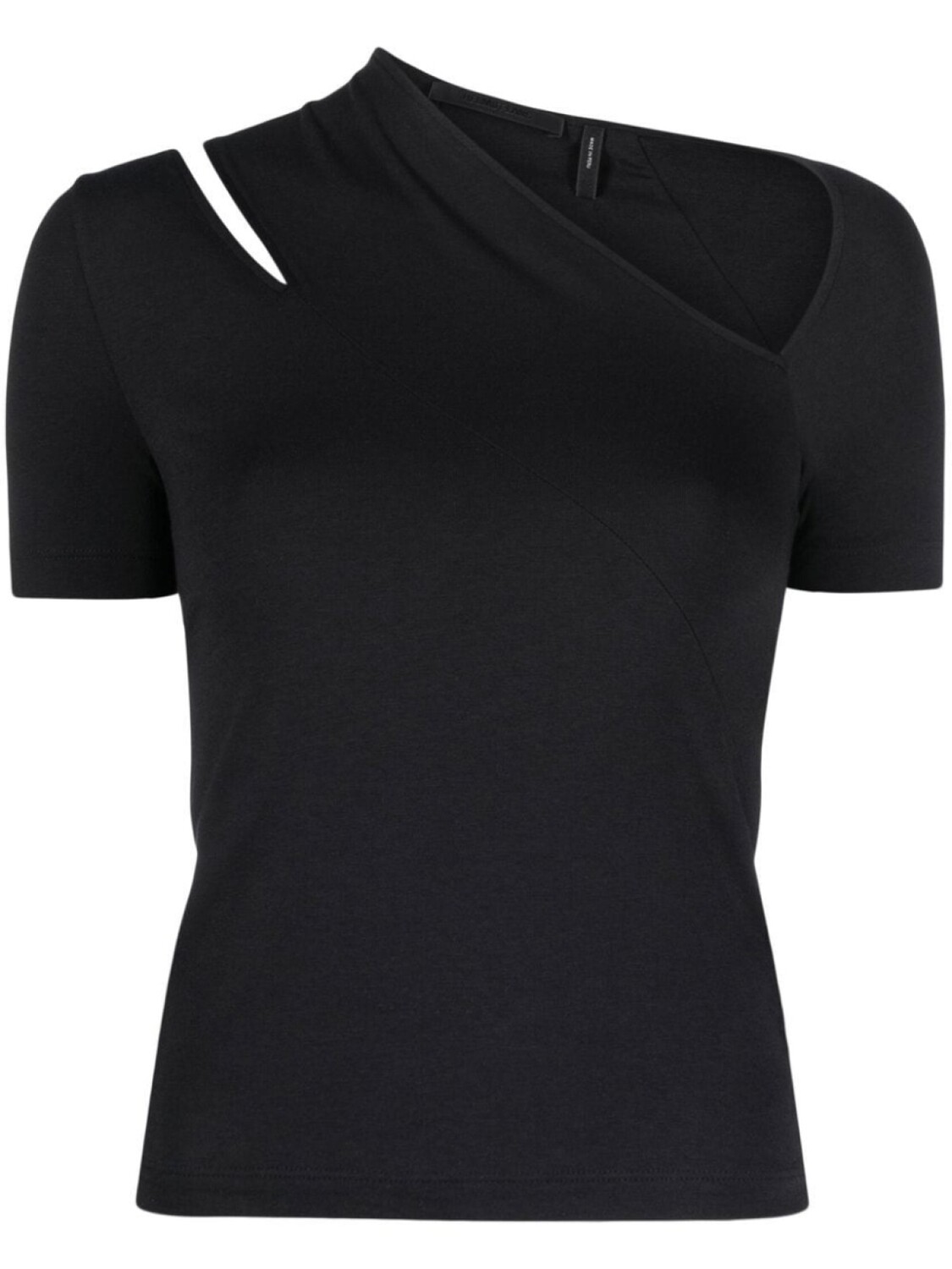 

Helmut Lang топ с короткими рукавами и вырезом, черный
