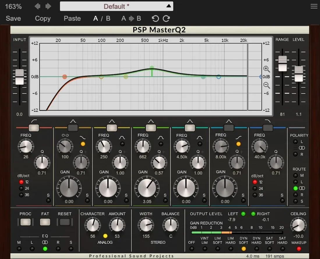 

Плагин PSP Audioware MasterQ2 Precision EQ