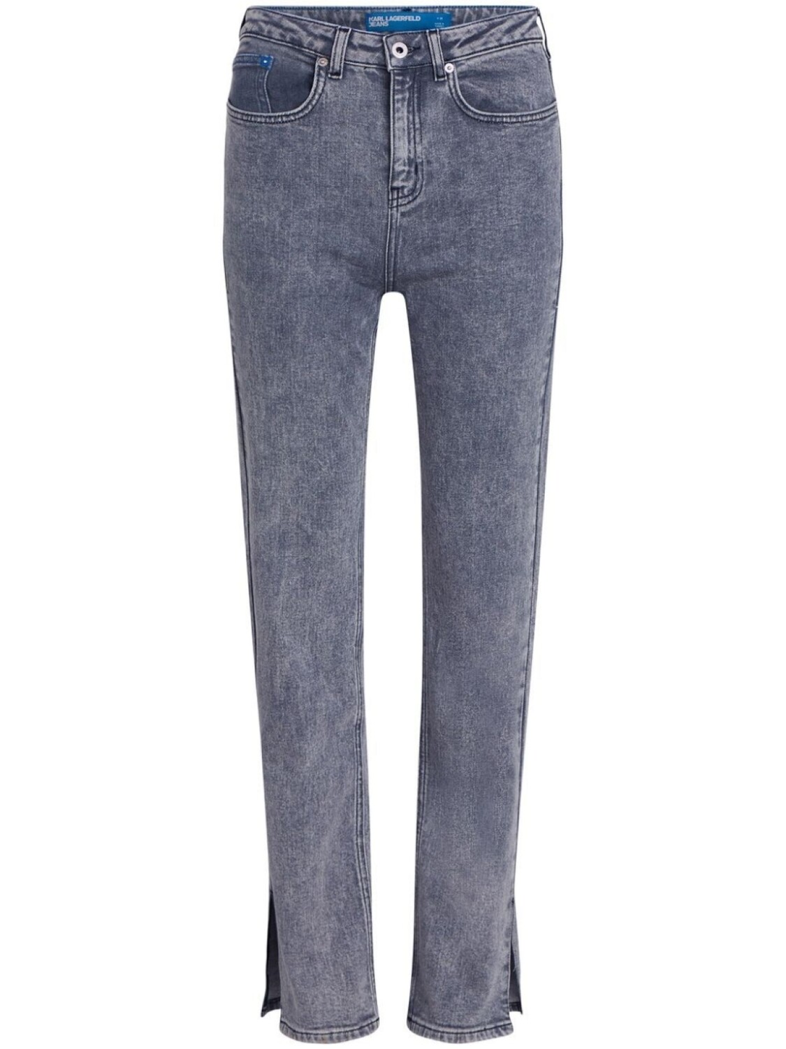 

Karl Lagerfeld Jeans прямые джинсы с завышенной талией и разрезами, черный