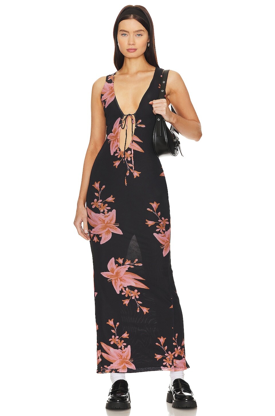 

Платье superdown Ellery Tie Front, черный