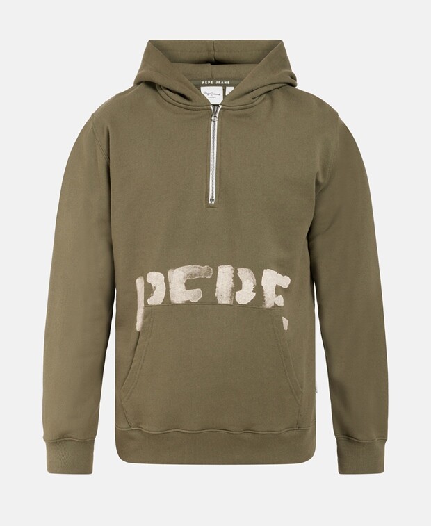 

Худи с капюшоном Pepe Jeans, хаки