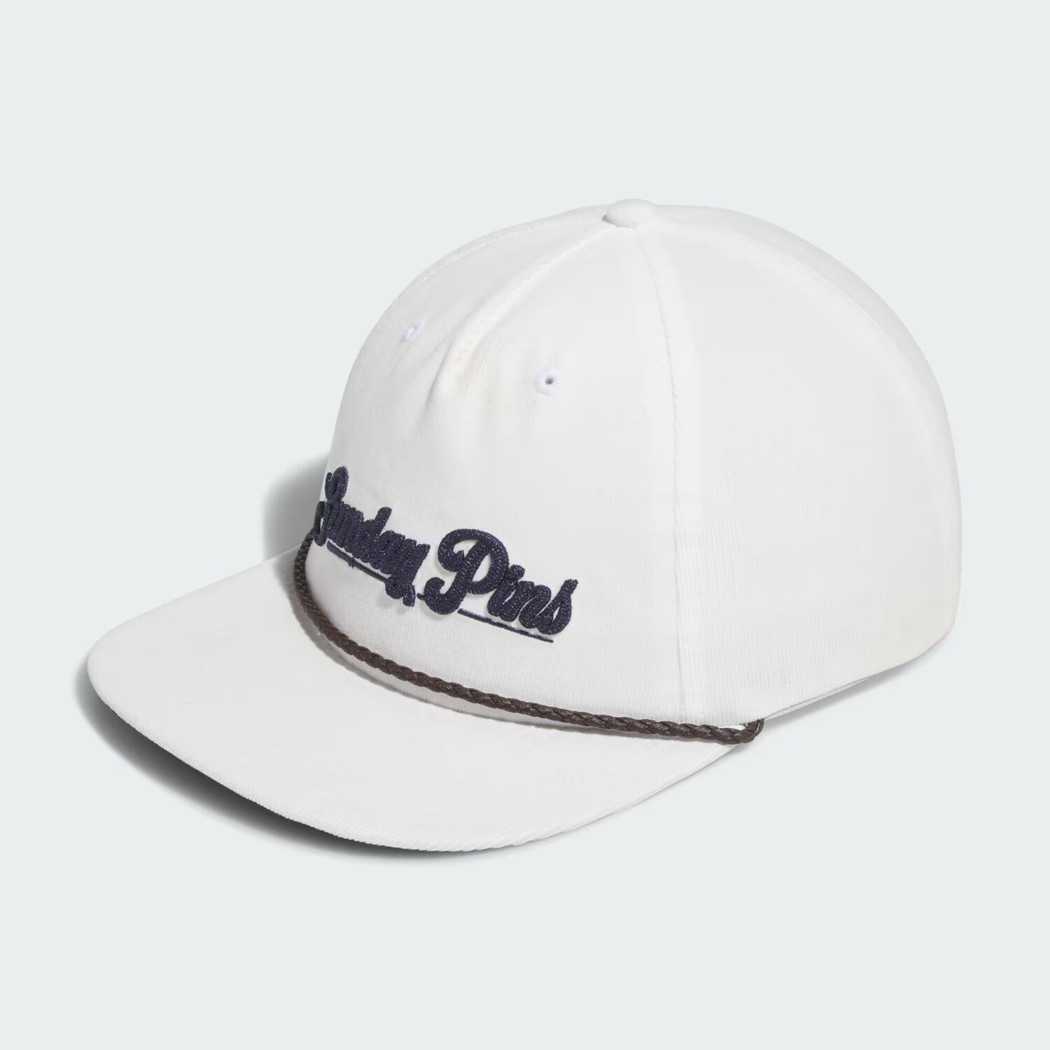

Вельветовая шляпа с кожаным шнурком Adidas, цвет White