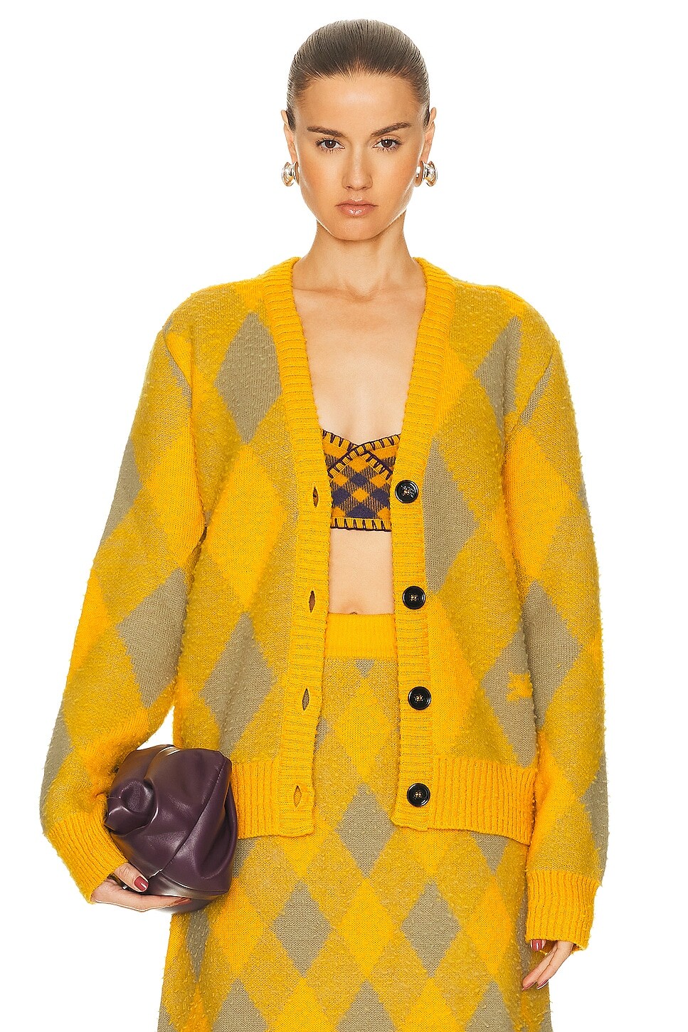 

Кардиган Burberry Long Sleeve, цвет Mimosa IP Pattern