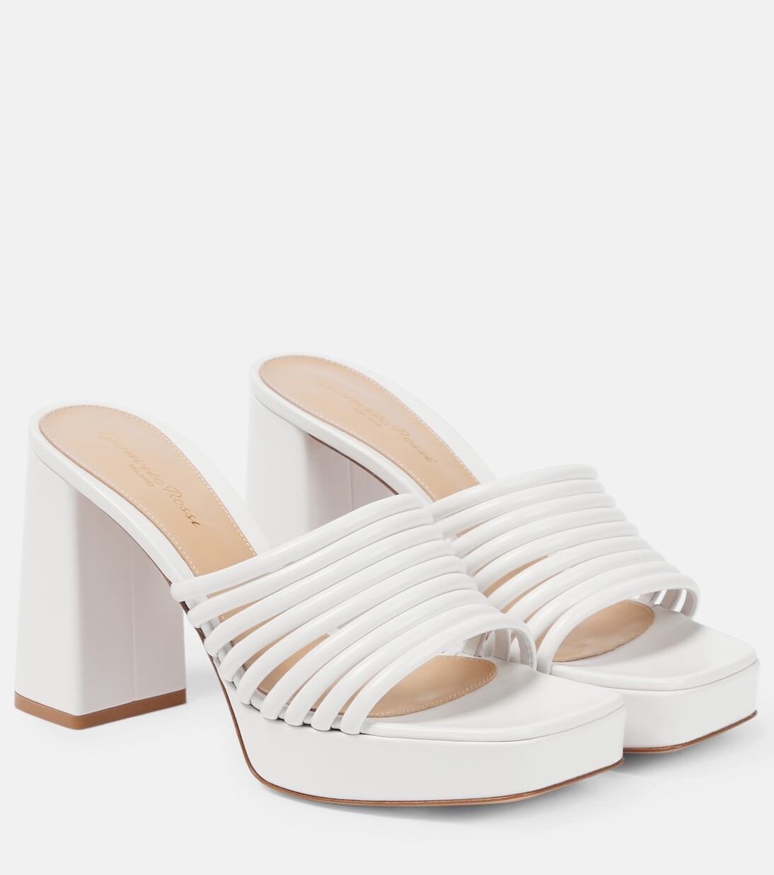 

Кожаные сабо lena 95 Gianvito Rossi, белый