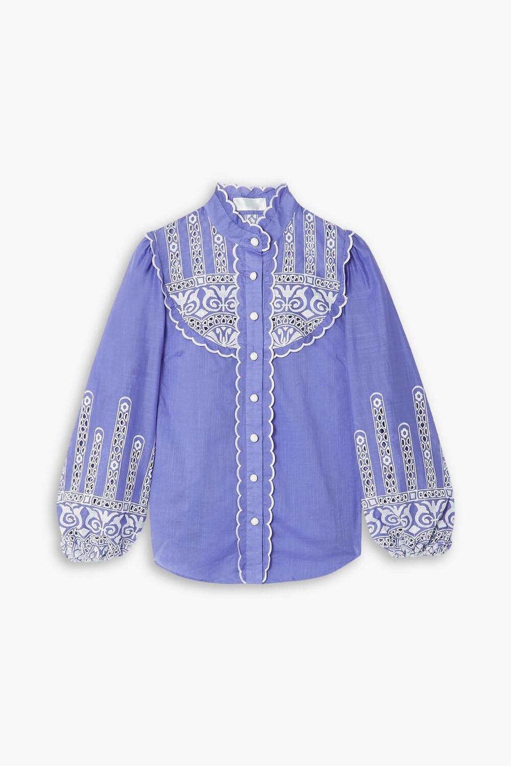 

Хлопковая блузка Broderie Anglaise ZIMMERMANN, фиолетовый