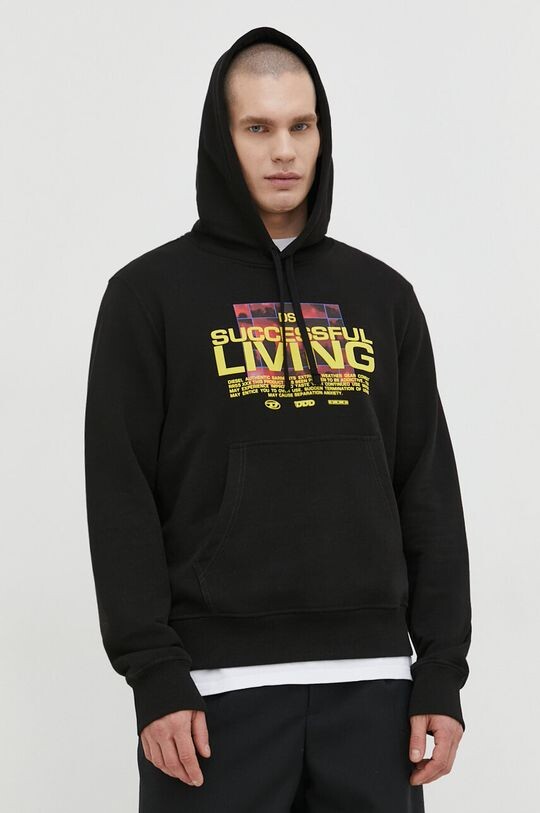 

Хлопковая толстовка Diesel, черный