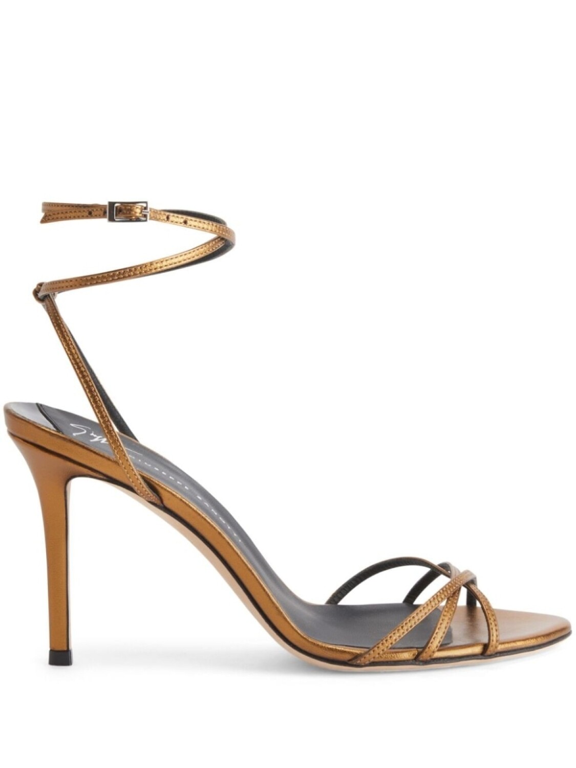 

Giuseppe Zanotti босоножки Amiila с эффектом металлик, коричневый
