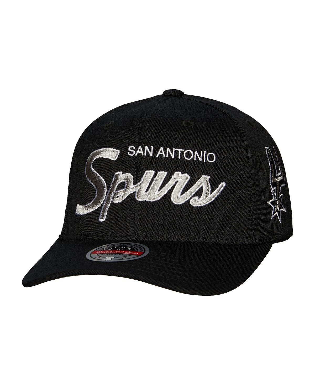 

Мужская черная эластичная бейсболка San Antonio Spurs MVP Team Script 2.0 Mitchell & Ness