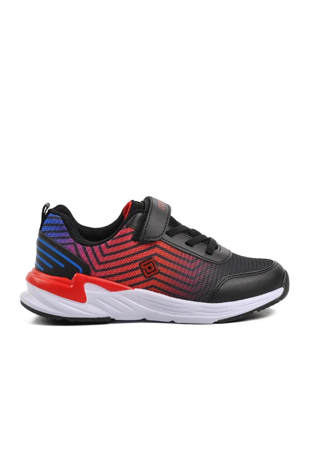 

1418-F Детская спортивная обувь Black-Red-Sax Mesh Pepino