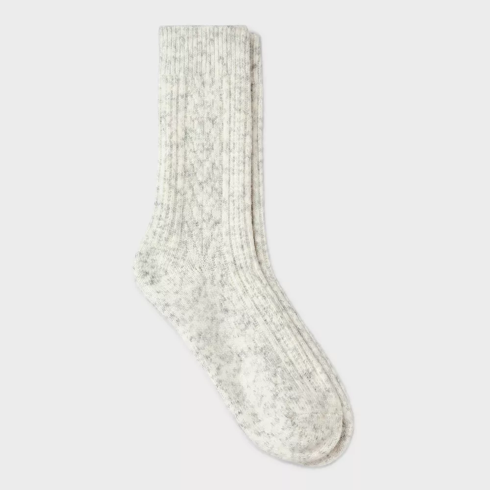 

Женские носки-свитера Cable Crew Boot Socks Universal Thread, цвет Ivory Heather