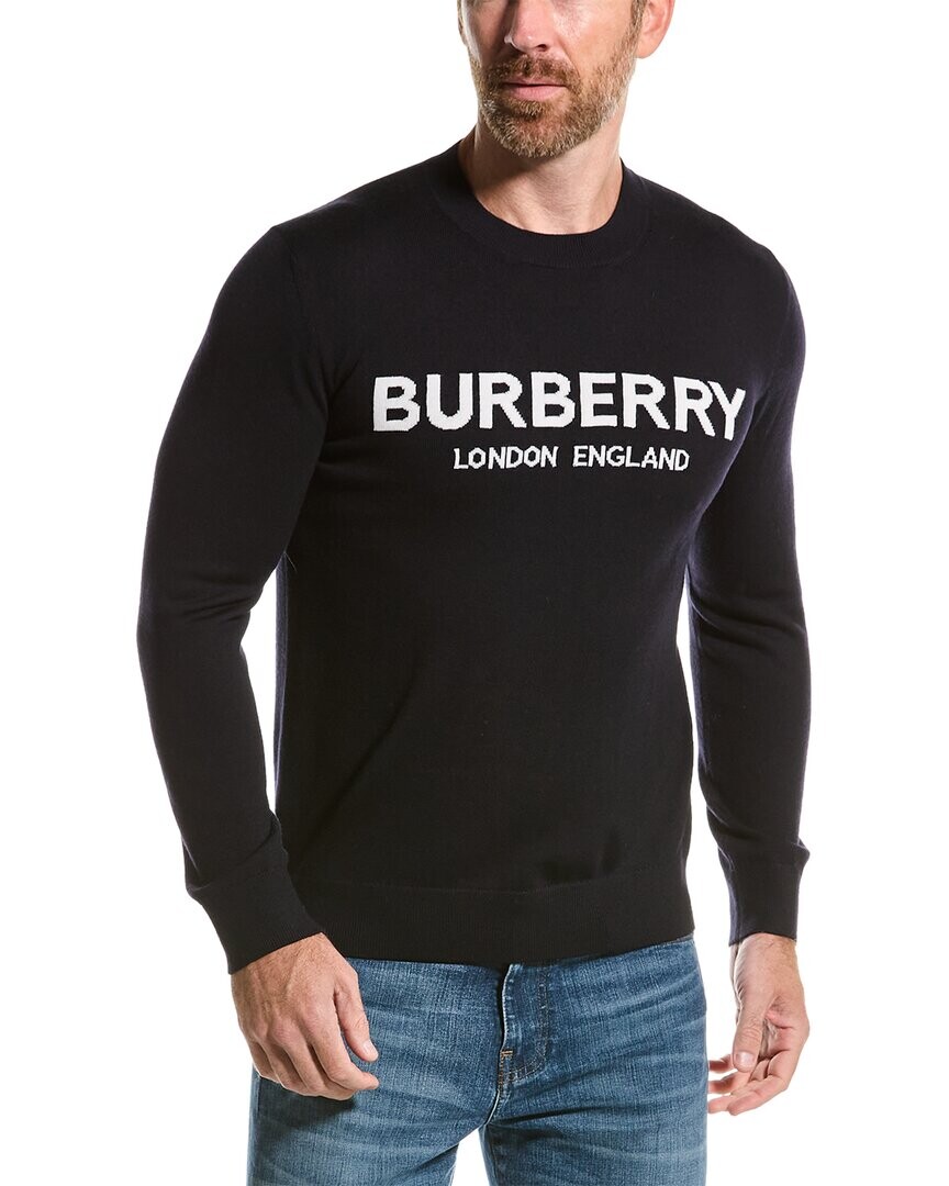 

Свитер Burberry из смесовой шерсти, синий