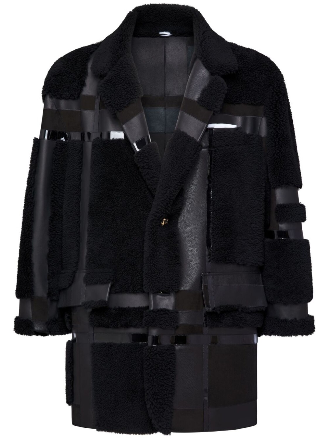 

Thom Browne куртка из овчины, черный