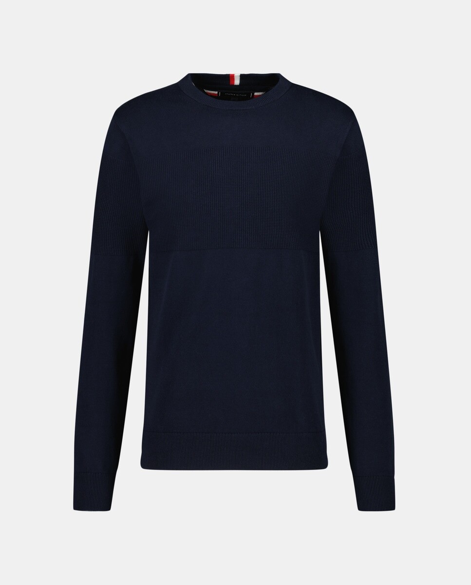 

Мужской свитер с круглым вырезом Tommy Hilfiger, темно-синий