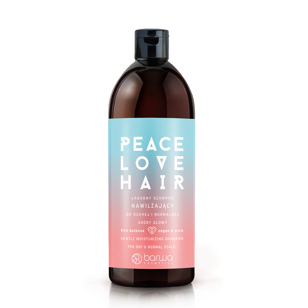 Шампунь для сухой и нормальной кожи головы Barwa Peace Love Hair, 500 мл