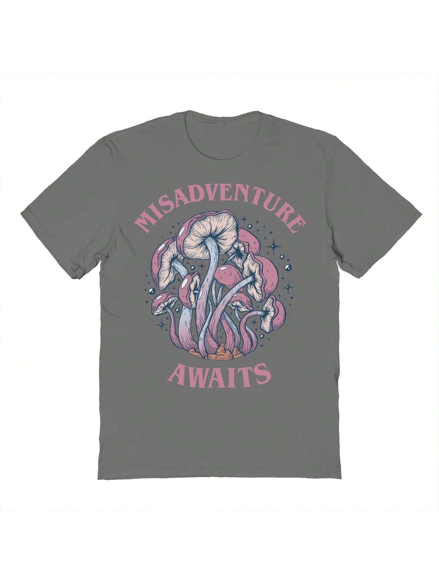 Хлопковая футболка унисекс с короткими рукавами и рисунком Pop Creature Misadventure, серый