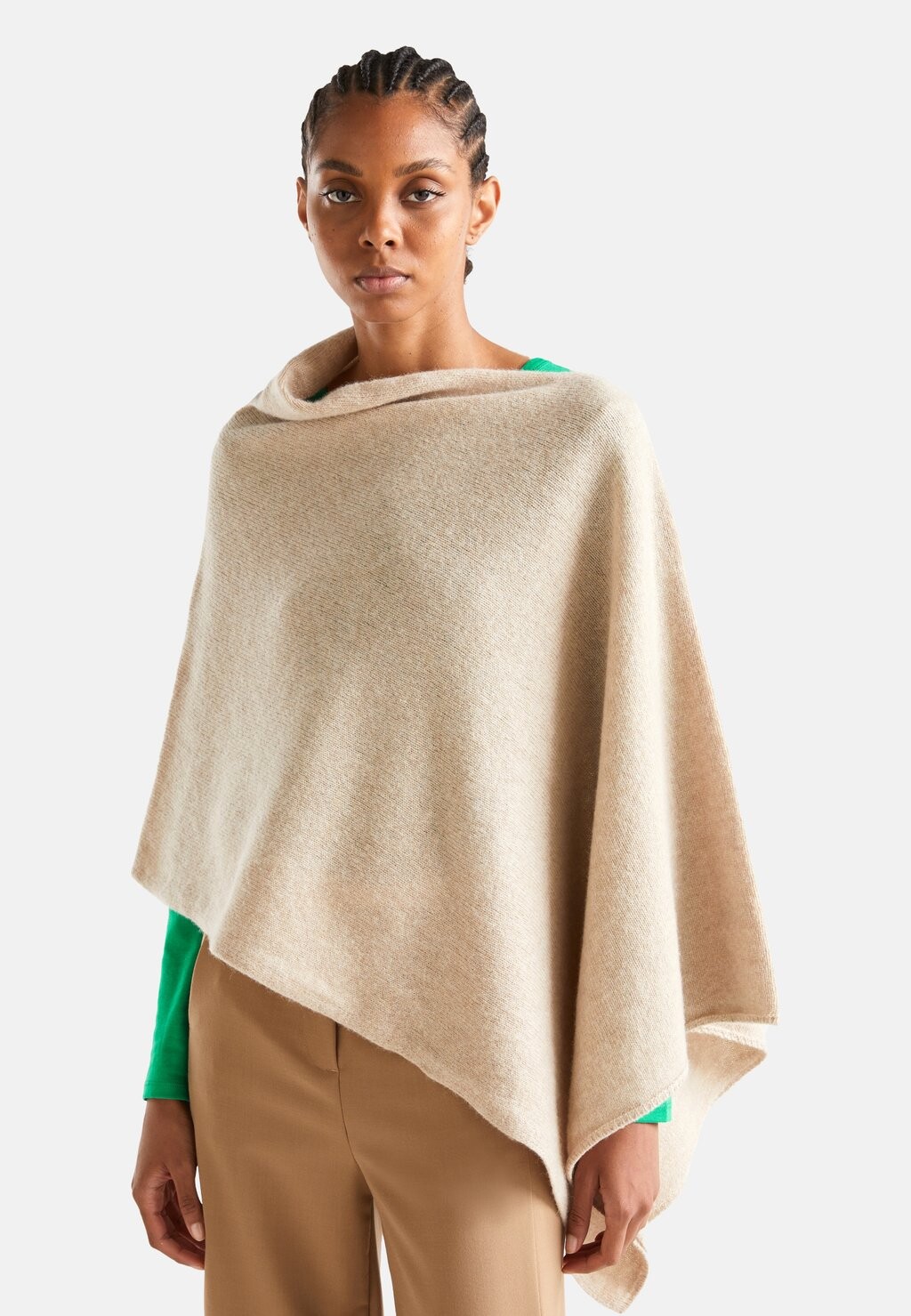 

Пончо United Colors of Benetton, бежевый