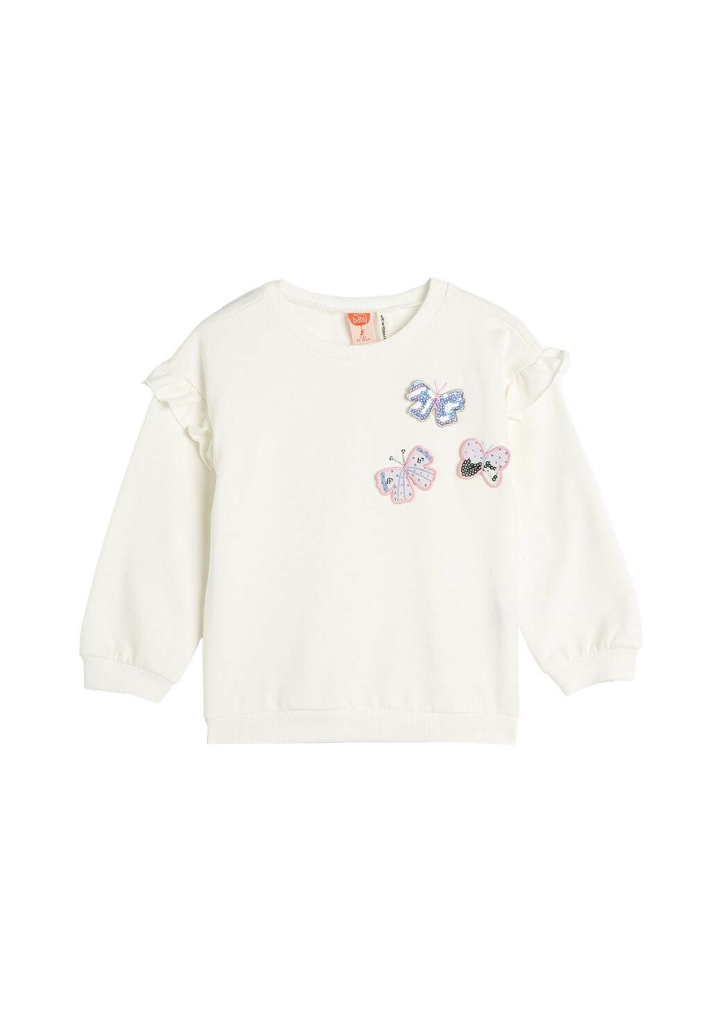 

Толстовка Brushed Interior Applique Ruffle Detail Koton, бежевый