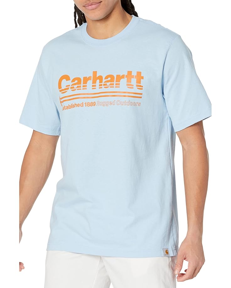 Футболка Carhartt Relaxed Fit Heavyweight Short Sleeve Outdoors Graphic, цвет Moonstone