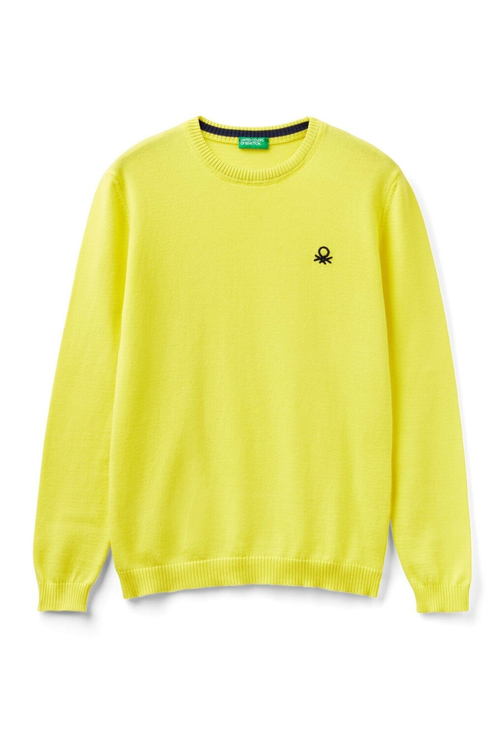 

Вязаный свитер WITH LOGO United Colors of Benetton, цвет yellow