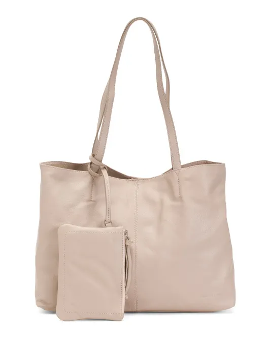 

Кожаная сумка-тоут Mora со съемным портмоне для монет Lucky Brand, серый