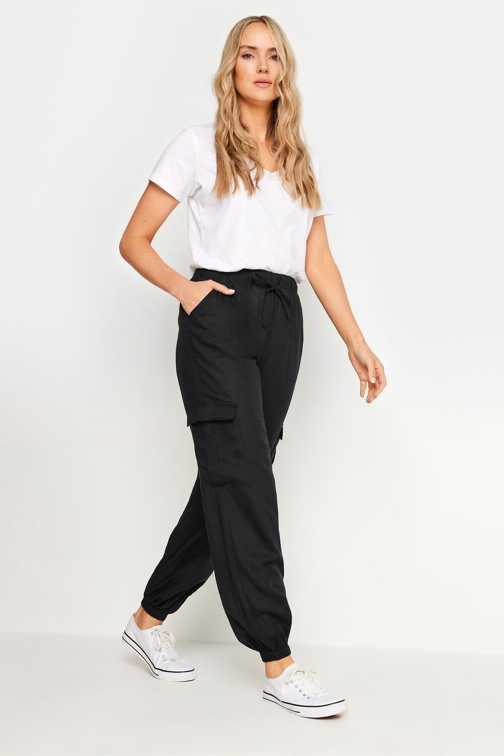 

Льняные брюки карго Long Tall Sally, черный