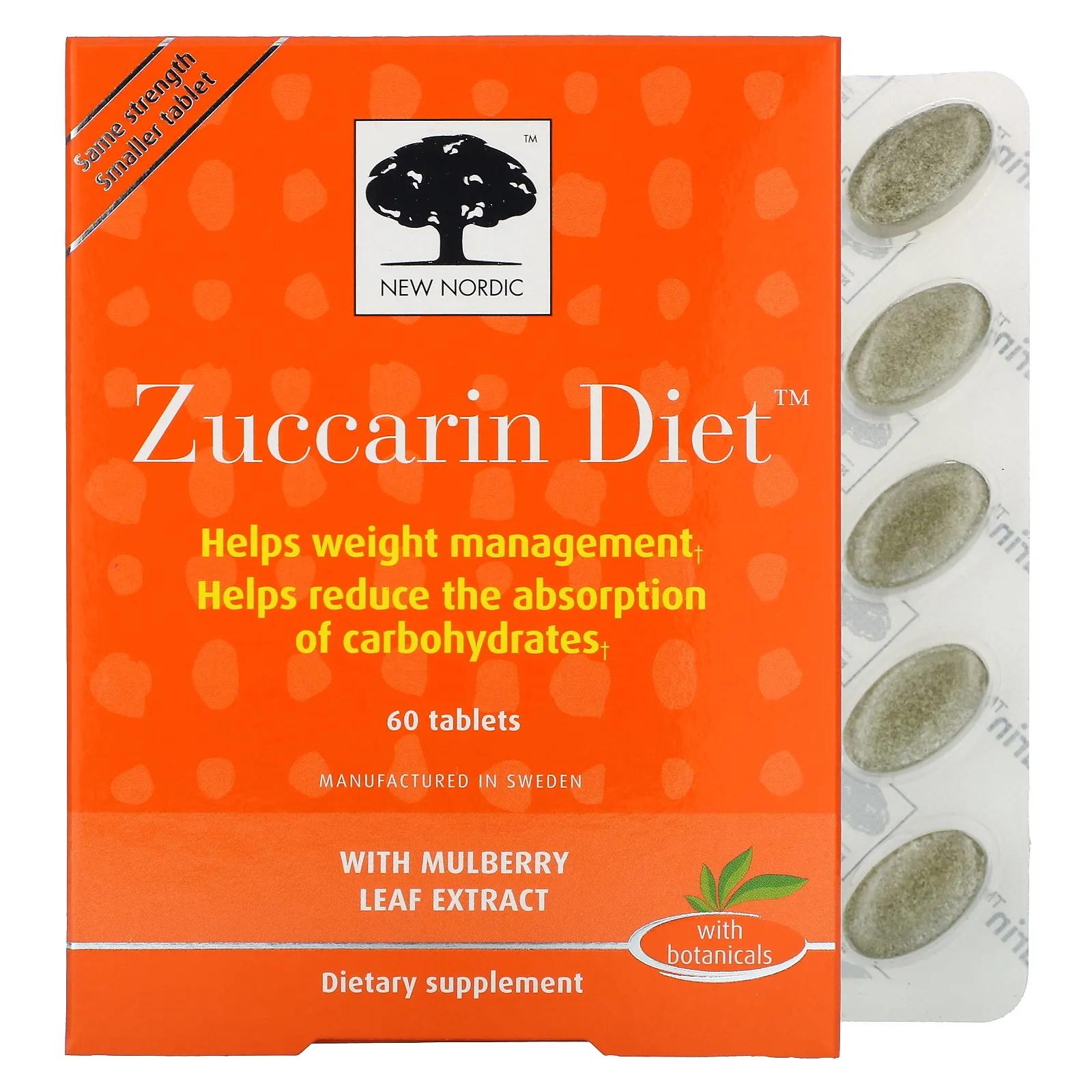 New Nordic US Inc Таблетки для похудения Zuccarin Diet 60 таблеток