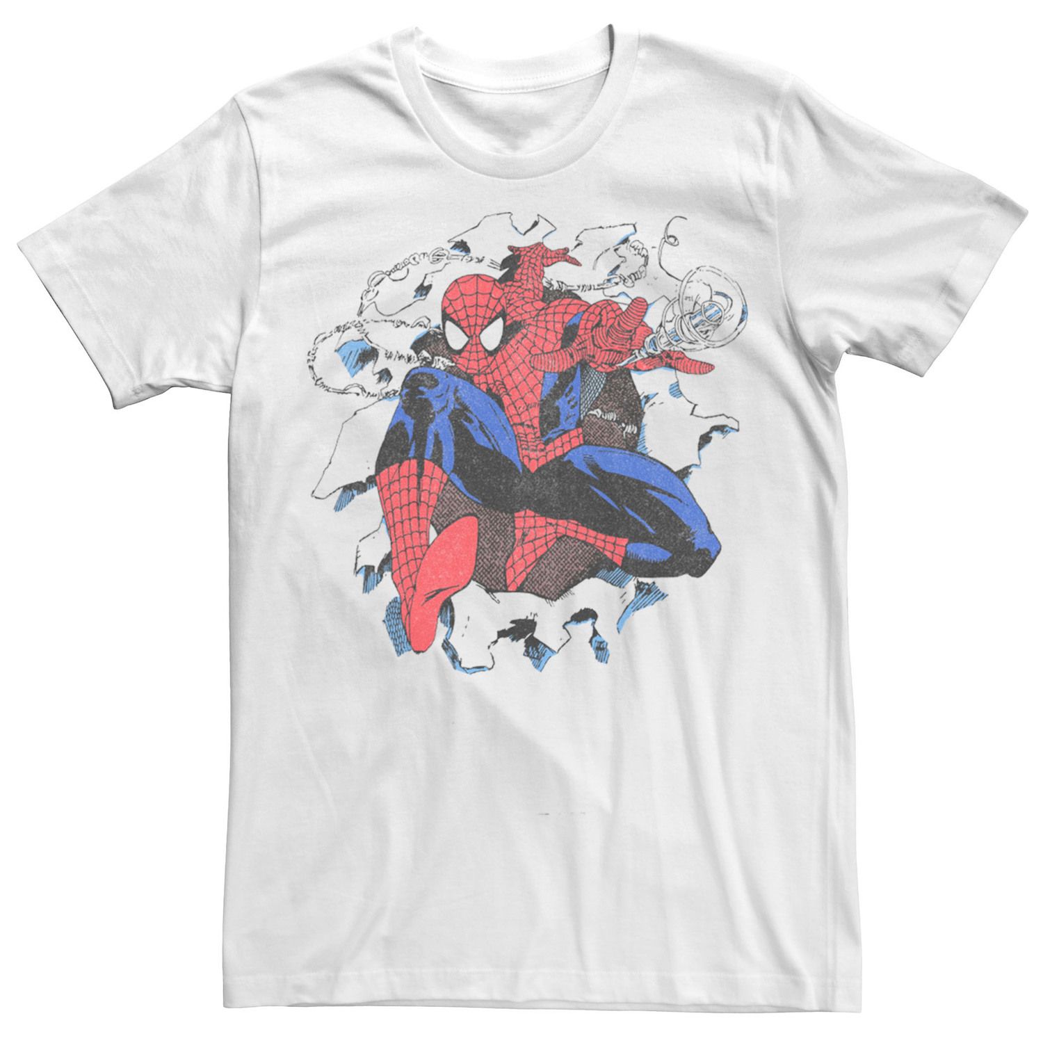 Мужская футболка с изображением Человека-паука в стиле ретро и комиксов Marvel