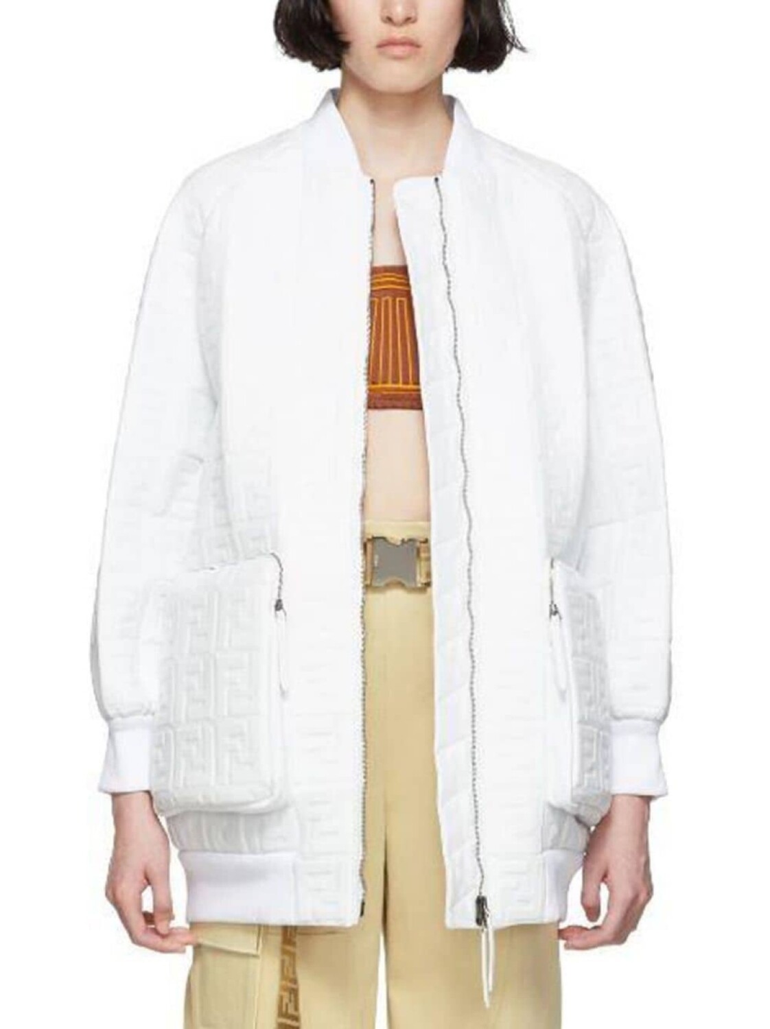 

FENDI Forever Fendi Bomber Jacket, белый