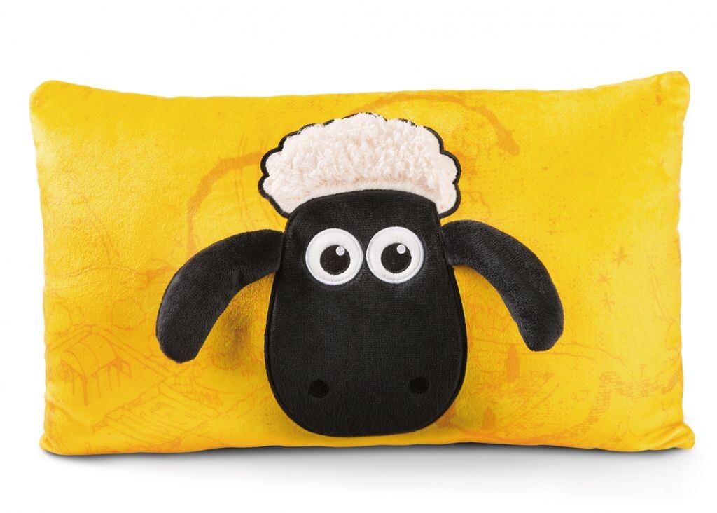 

Nici 48493 Подушка Shaun the Sheep желтая прямоугольная плюшевая 43x25см Shirley Timmy