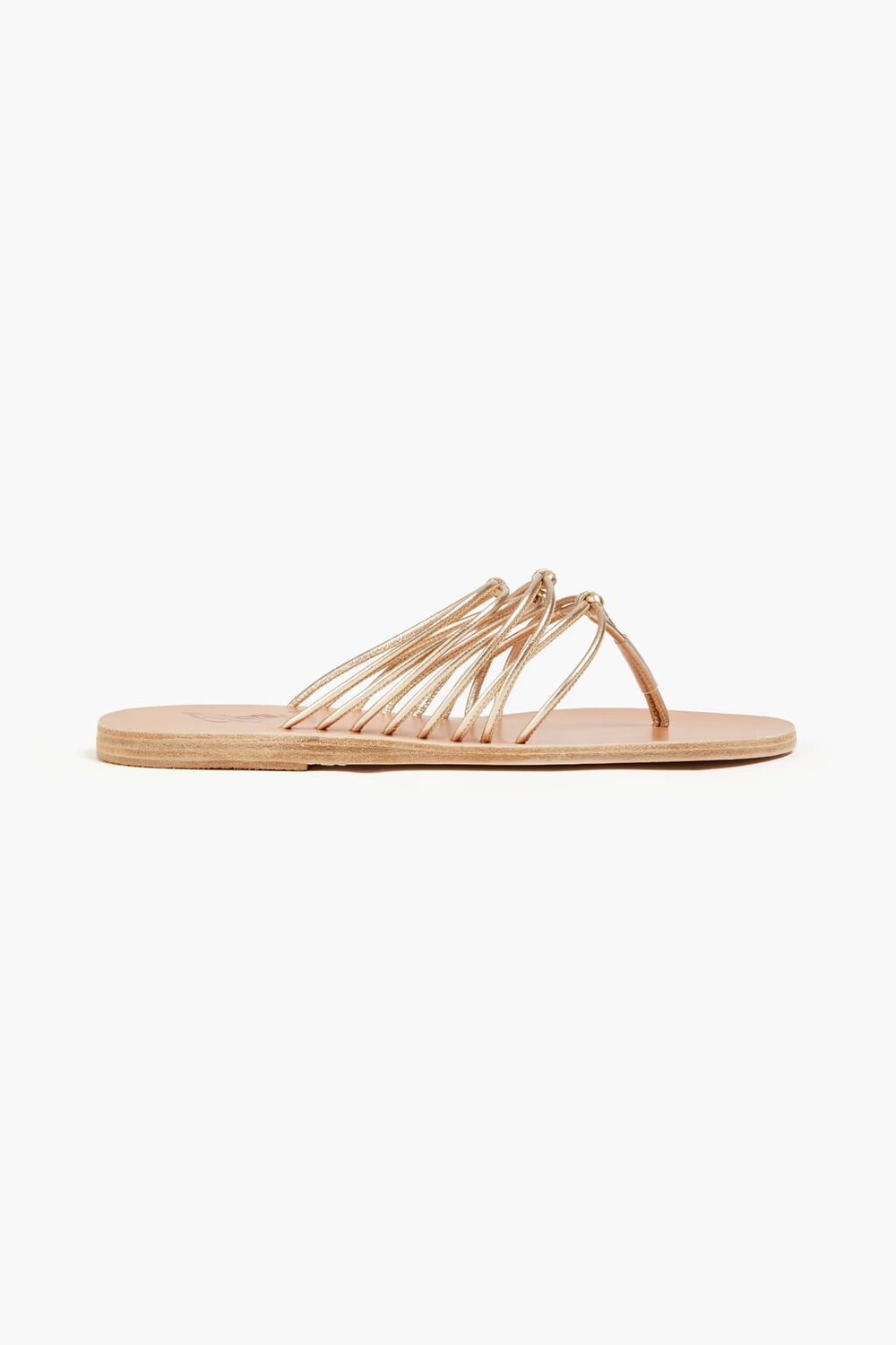 

Сандалии Iria из искусственной кожи с металлизированным узлом Ancient Greek Sandals, платина