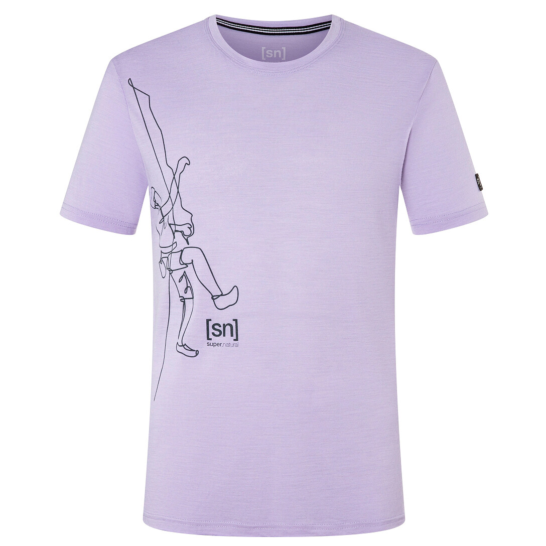 

Рубашка из мериноса Super Natural Climbing Line Tee, цвет Lavender/Urban Chic