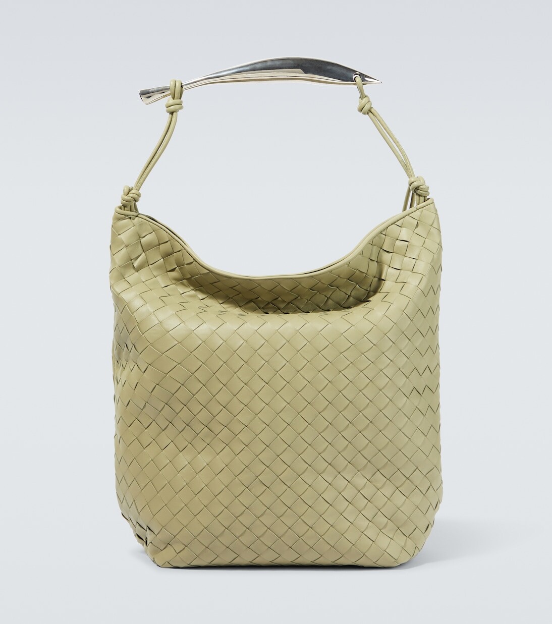 

Сумка-тоут из сардиновой кожи Bottega Veneta, нейтральный